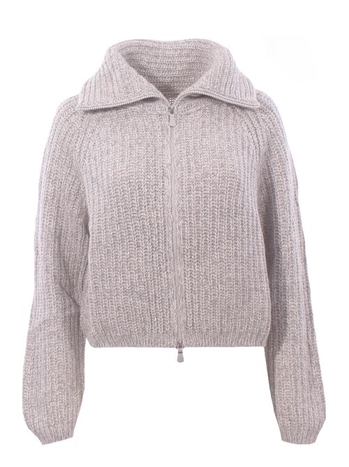 Cardigan in lana e cashmere con zip LA FILERIA | 1022517325050